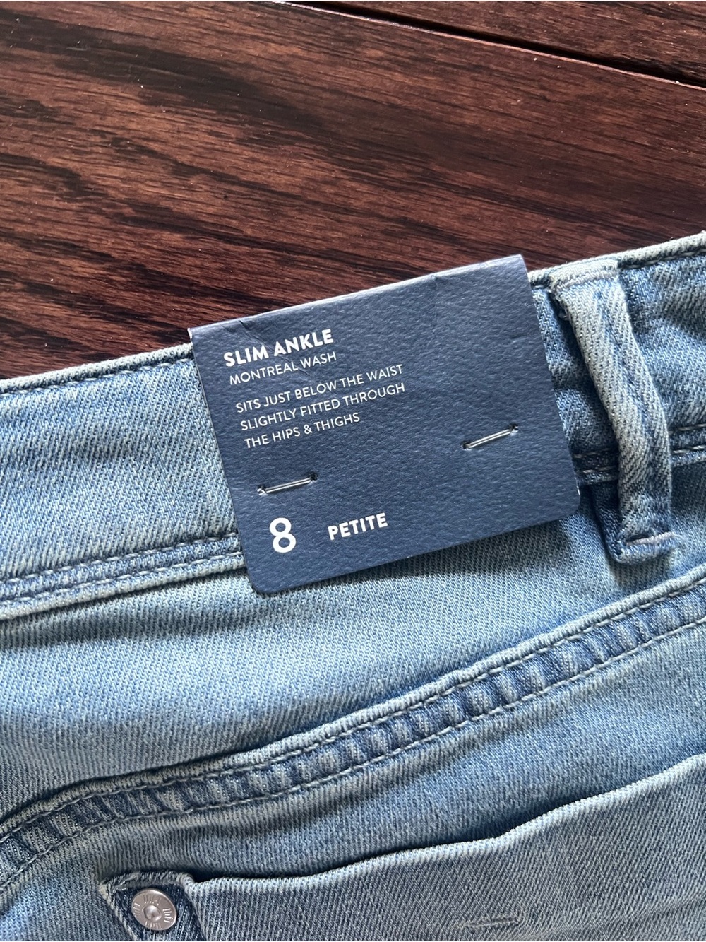 J. Jill Light Blue Ankle Slim Straight Jeans 8P NWT Montreal Wash - Picture 5 of 8